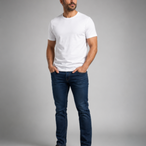 Camiseta branca corpo inteiro frente
