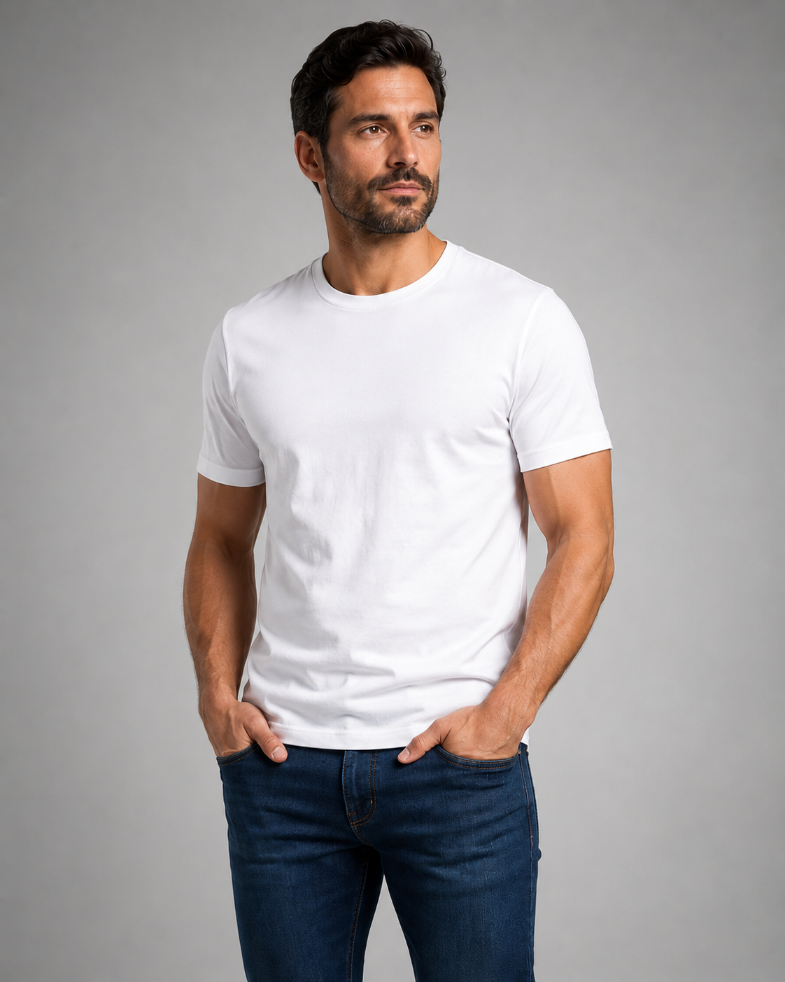 Camiseta branca medio frente